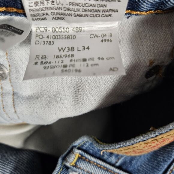 Levis 550 Jeans Mens 36x33 (Tag 38x34) Blue Relaxed Fit Denim Hipster Skater - Picture 7 of 13